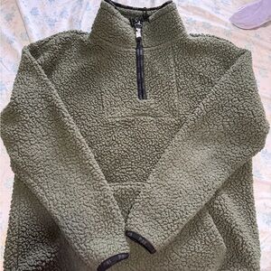 PINK Victoria's Secret Olive Teddy Jacket